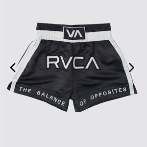 Black RVCA Muay Thai shorts